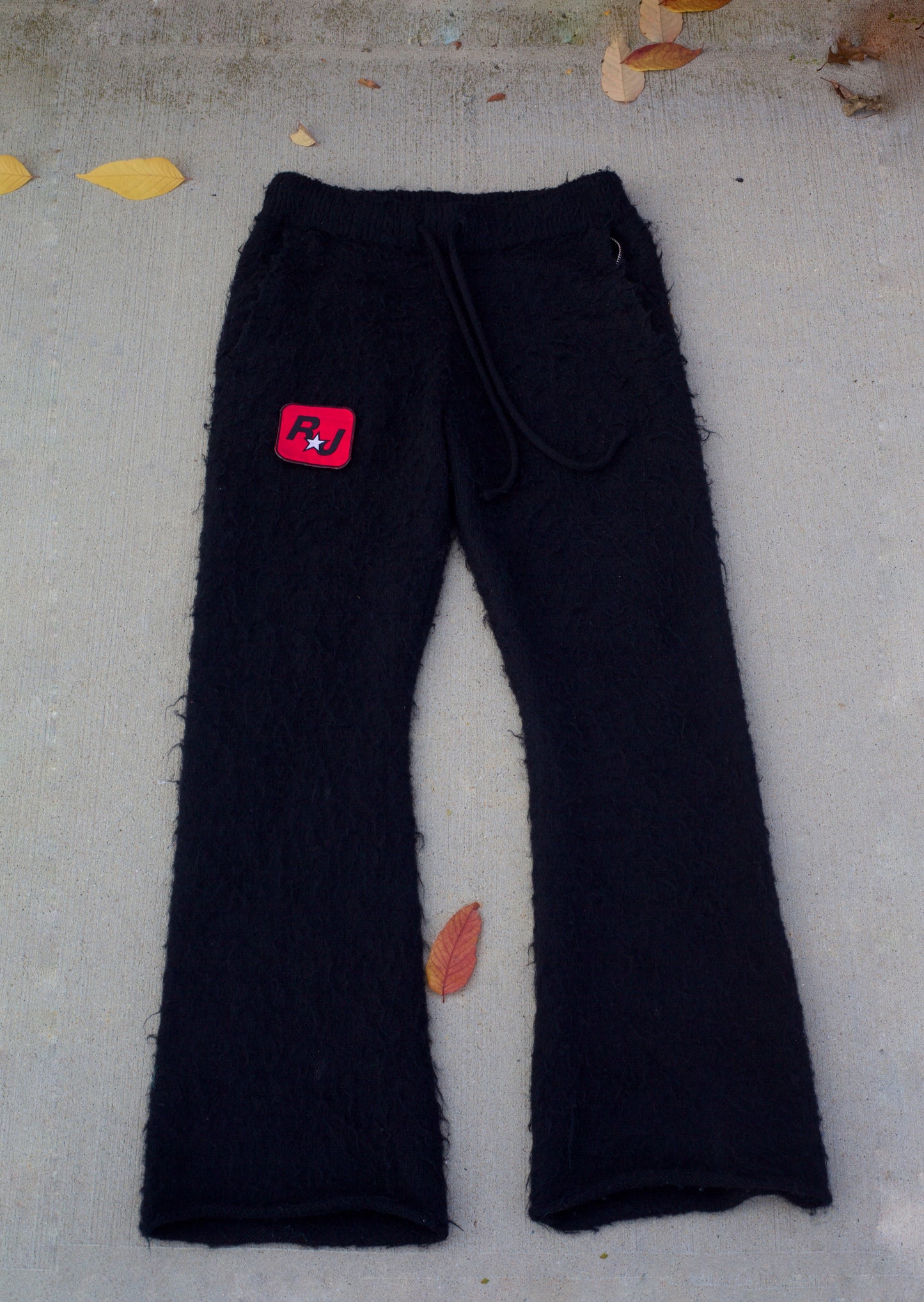 Black Mohair Flares