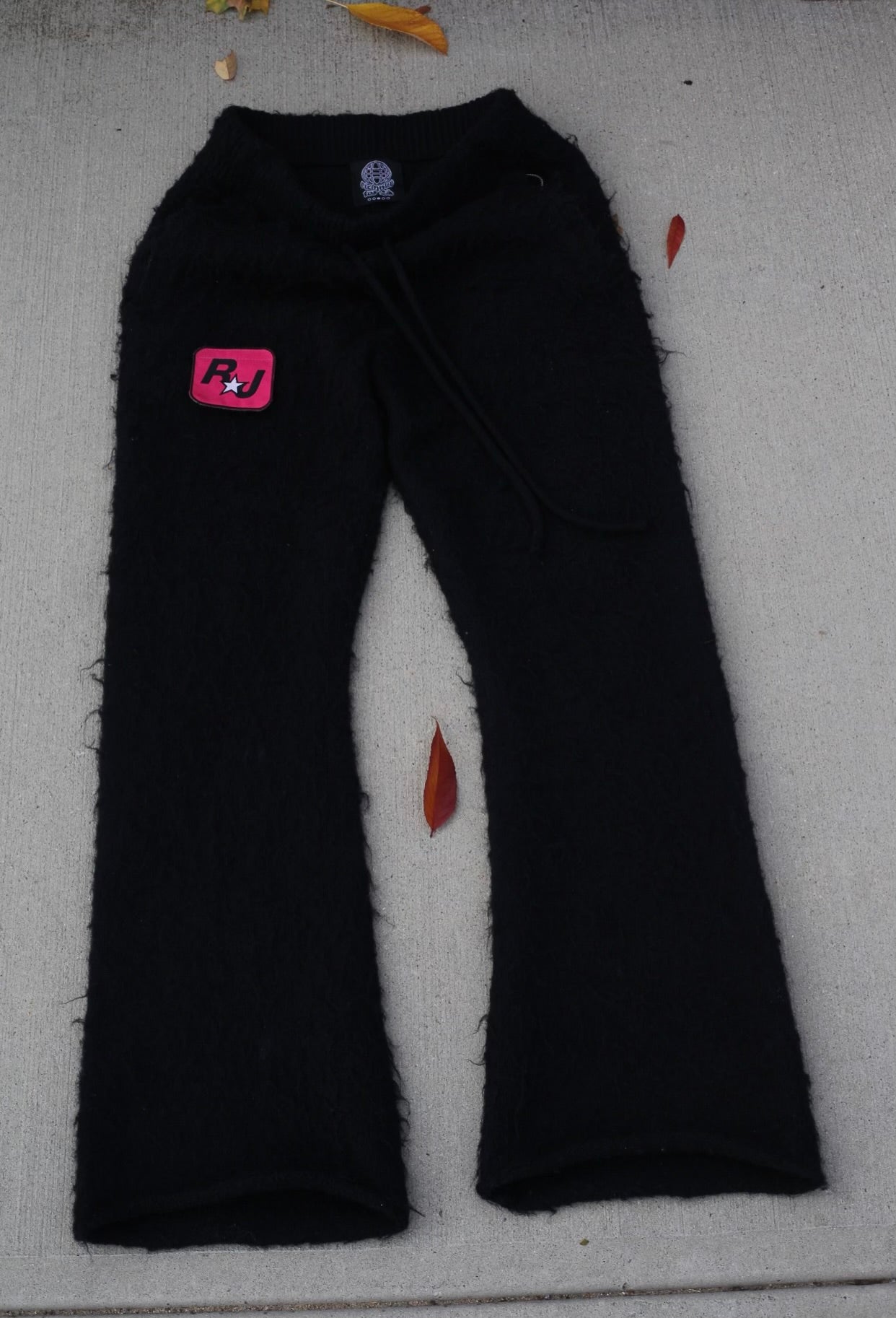 Black Mohair Flares