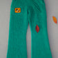 Green Mohair Flares